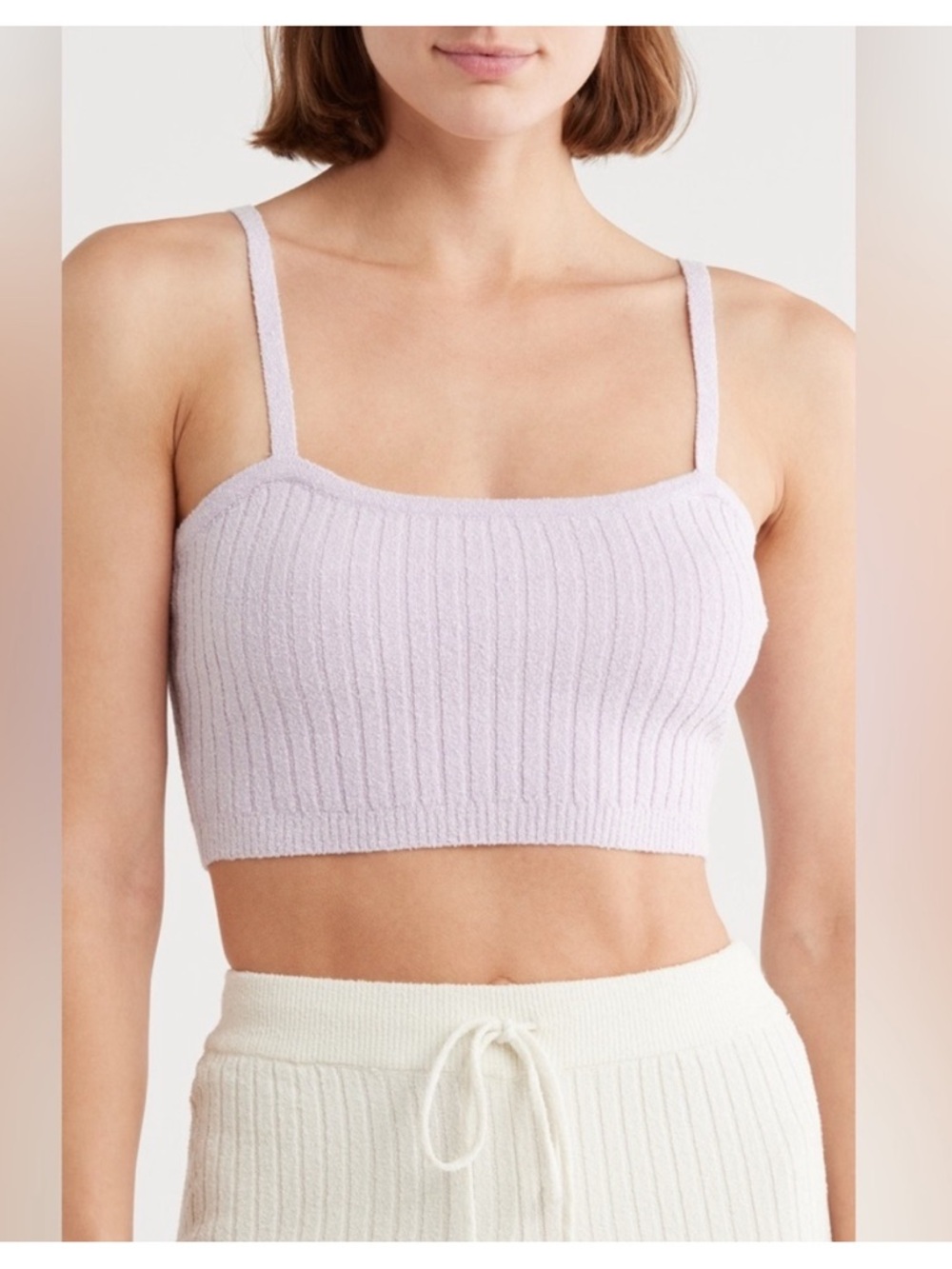 GOOD AMERICAN Soft Terry Tube Bralette - Lilac
